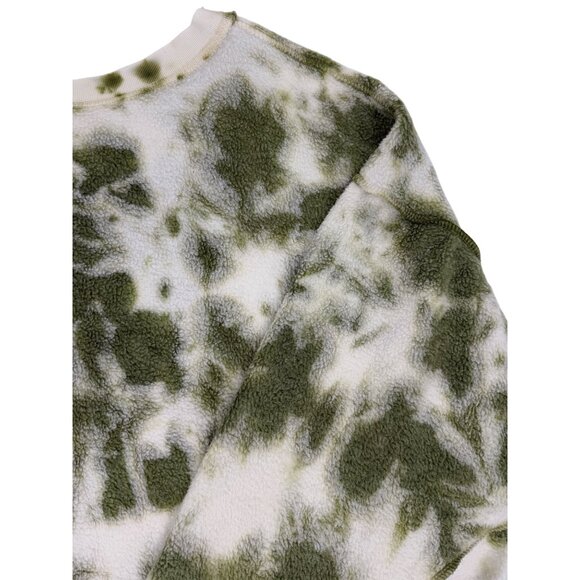 NWT Free People Green White Tie Dye Sweater Shorts Lounge Set | Athleisure Boho - Picture 7 of 15